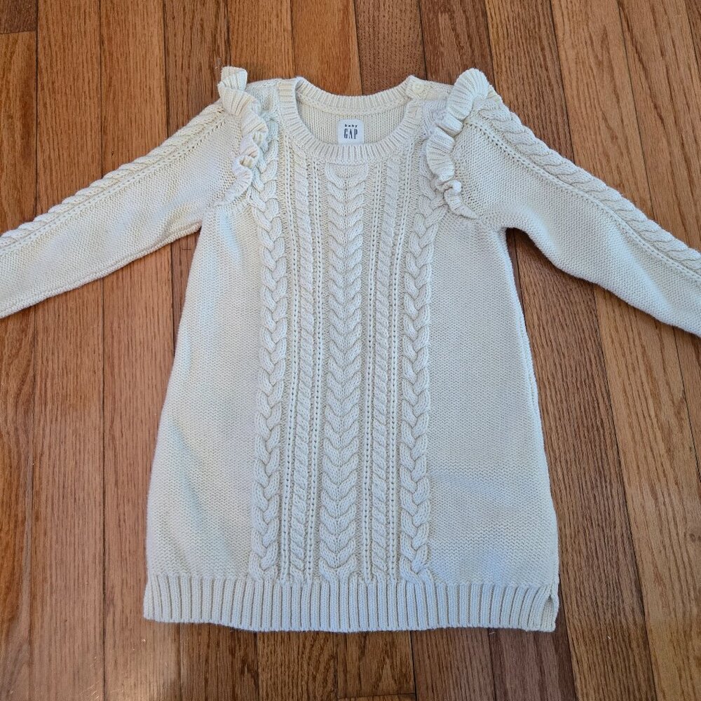Girls Gap Kids size 18-24 months ivory sweater dress